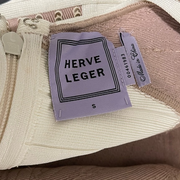 Herve Leger ($1930USD) Leia Alabaster Dress - Picture 5 of 6